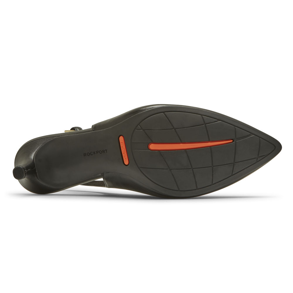 Rockport Pumps Dam Svarta - Total Motion Pointed Toe Sling - CZYJG4728